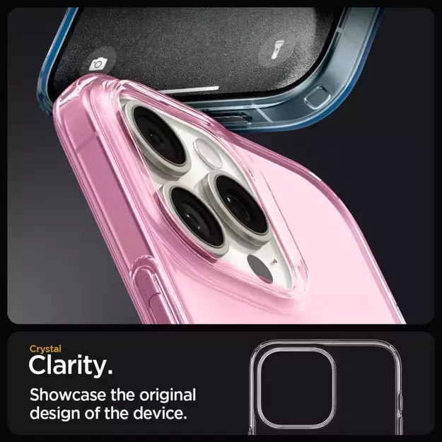 Spigen Liquid Crystal iPhone 15 Pro Case - Pink/Blue 24