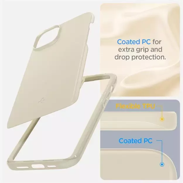 Spigen Thin Fit iPhone 15 Plus Case - Beige 7