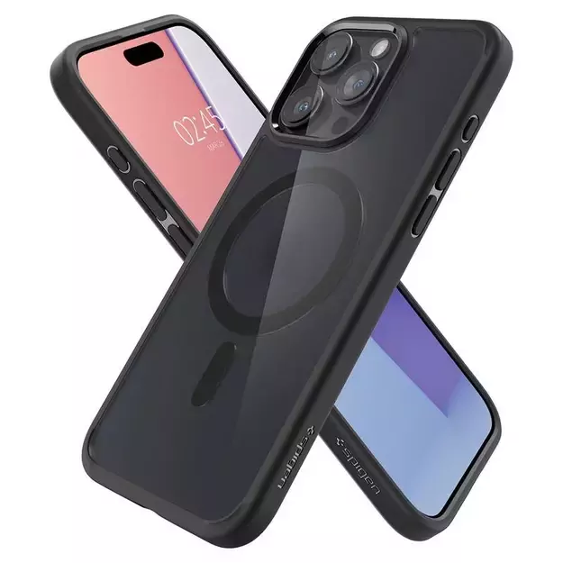 Spigen Ultra Hybrid Mag Case with MagSafe for iPhone 15 Pro Max - Clear Black 24