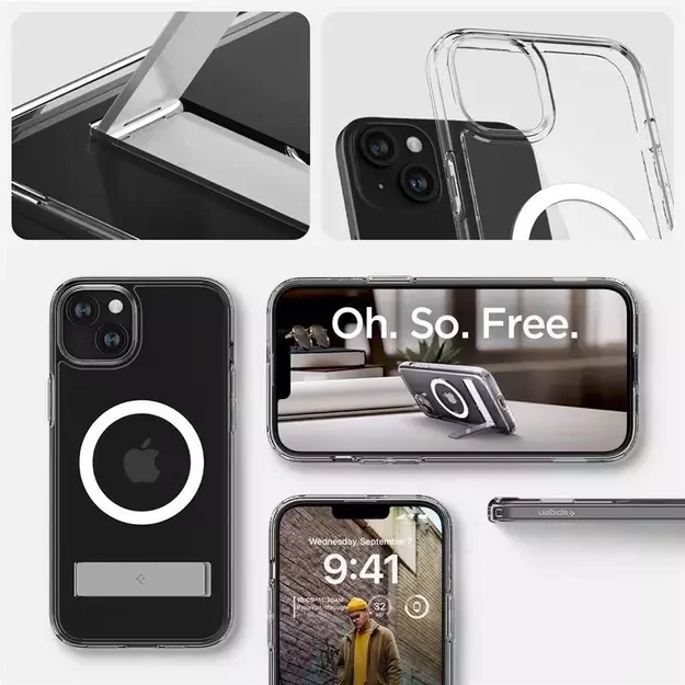 Spigen Ultra Hybrid S MagSafe, crystal clear - iPhone 15 Plus 20