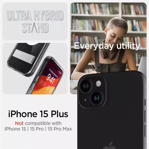 Spigen Ultra Hybrid S MagSafe, crystal clear - iPhone 15 Plus 15