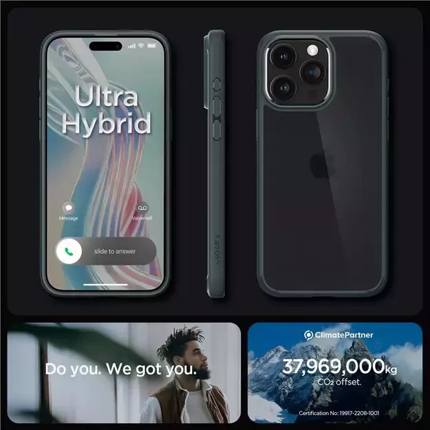Spigen Ultra Hybrid iPhone 15 Pro Max Case - Dark Green 18