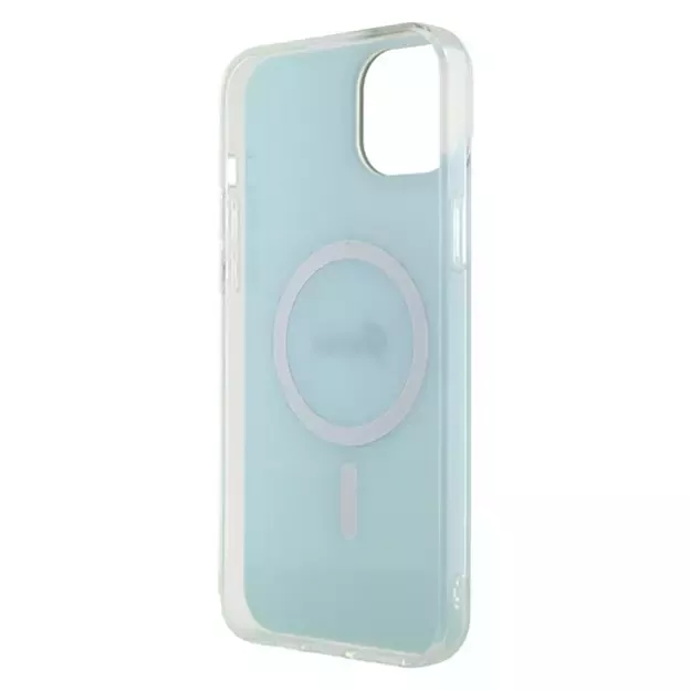 Guess GUHMP15MHITSQ iPhone 15 Plus 6.7&quot  turquoise/turquoise hardcase IML Iridescent MagSafe 13