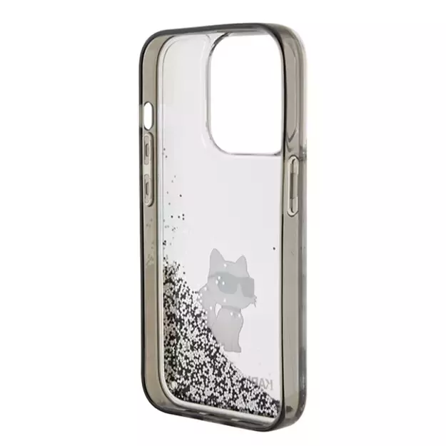 Karl Lagerfeld Liquid Glitter Choupette case for iPhone 15 Pro Max - transparent 12