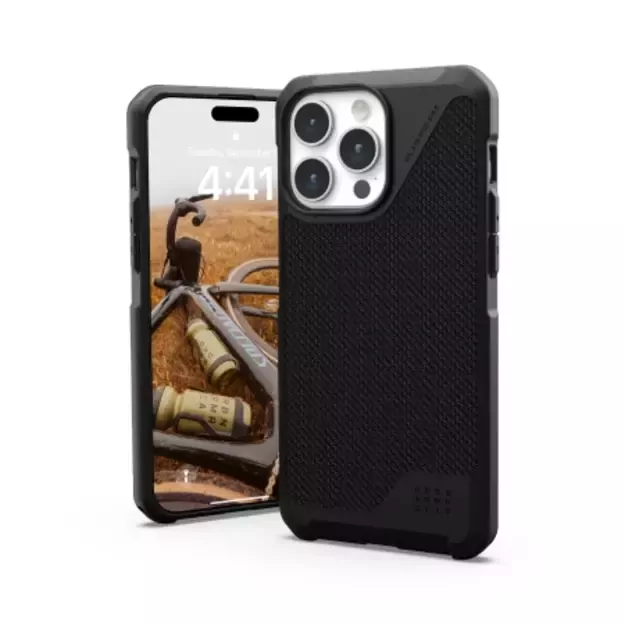 UAG Metropolis LT MagSafe case for iPhone 15 Pro Max - black kevlar 3