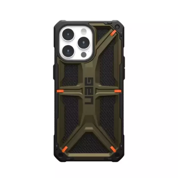 UAG Monarch case for iPhone 15 Pro Max - green kevlar