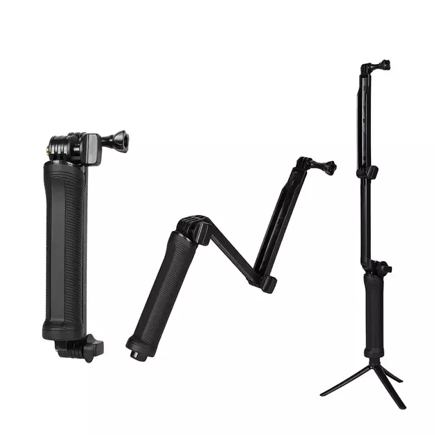 3 in 1 Monopod Tripod with Selfie Stick for GoPro - Black 9