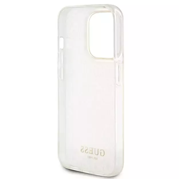Guess GUHCP15LHDECMP iPhone 15 Pro 6.1&quot  pink/pink hardcase IML Faceted Mirror Disco Iridescent 13