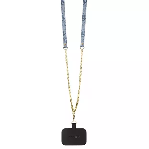 Guess GUHCP15SP4TDSCPB iPhone 15 6.1&quot  blue/blue hardcase Crossbody 4G Metal Logo 1