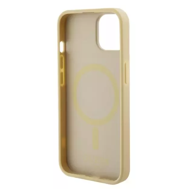 Guess GUHMP15SPSAHMCB iPhone 15 6.1&quot  gold/gold hardcase Saffiano MagSafe 5