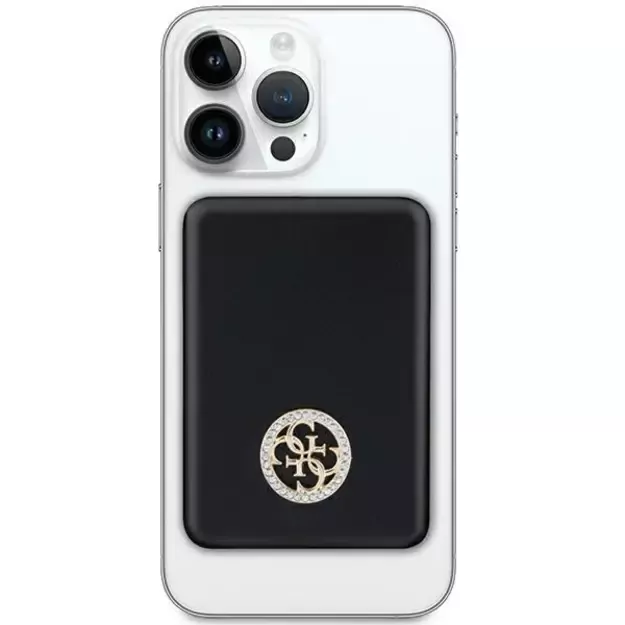 Guess MagSafe 4G Strassed Metal Logo induction power bank 15W 5000mAh - black 8