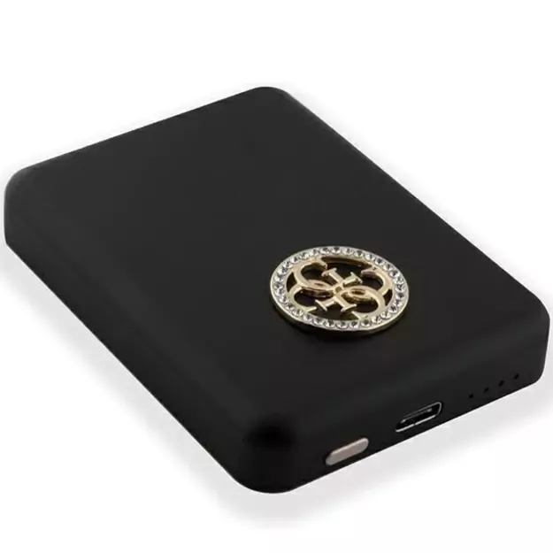 Guess MagSafe 4G Strassed Metal Logo induction power bank 15W 5000mAh - black 2