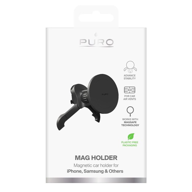 Puro Adjustable Car Holder, MagSafe Compatible - Black 2