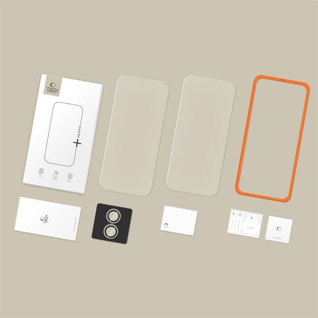 Tech-Protect Easy Set+ 3-pack tempered glass for iPhone 17 - transparent 7