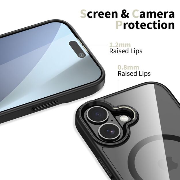 Tech-Protect MagMat MagSafe Case for iPhone 17 - Clear Black 2