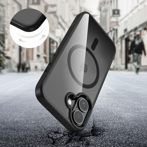 Tech-Protect MagMat MagSafe Case for iPhone 17 - Clear Black 3