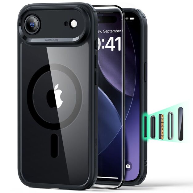 ESR Classic Hybrid MagSafe + Tempered Glass Set for iPhone 17 Air - Clear Black