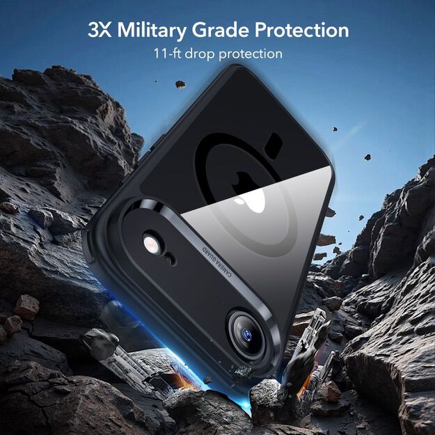 ESR Classic Hybrid MagSafe + Tempered Glass Set for iPhone 17 Air - Clear Black 3