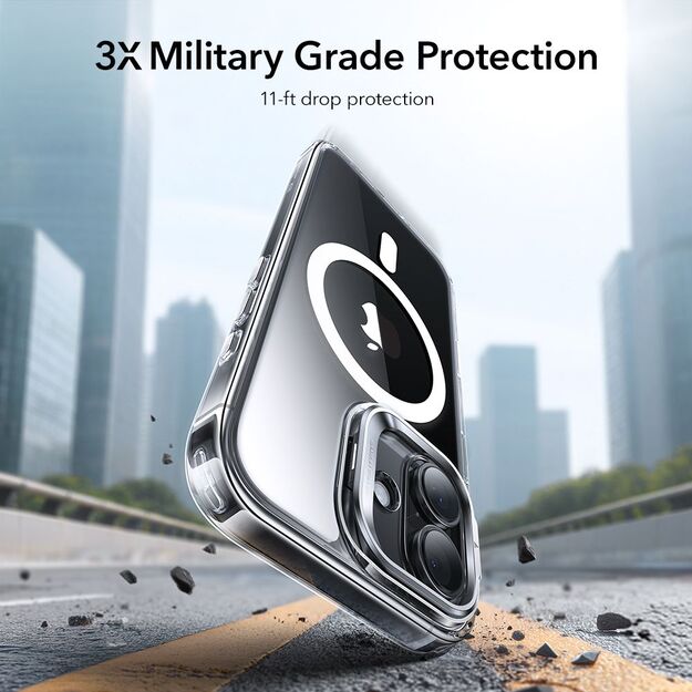 ESR Classic Hybrid Kickstand MagSafe Case for iPhone 17 - Clear 5