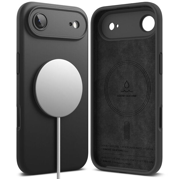 Ringke Silicone Magnetic MagSafe Case for iPhone 17 Air - Black 2