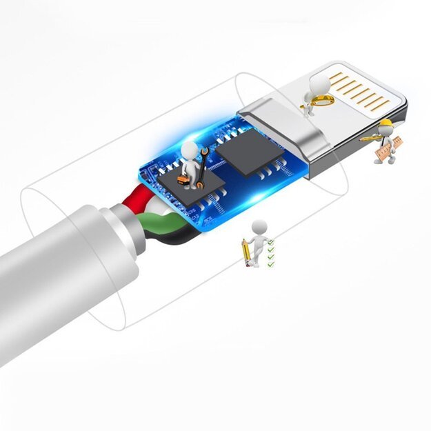 Dudao cable USB / Lightning 3A 1m white (L1L white) 4