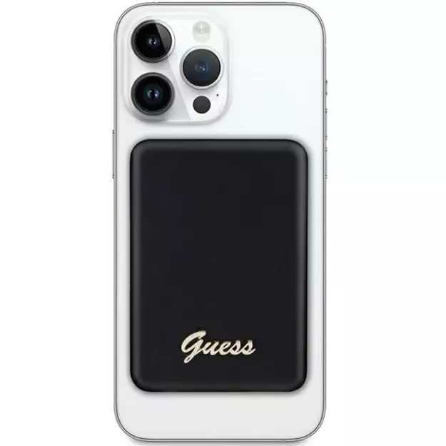 Guess MagSafe Metal Script Logo induction power bank 15W 5000mAh - black 1