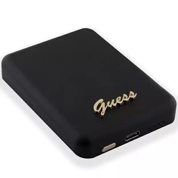 Guess MagSafe Metal Script Logo induction power bank 15W 5000mAh - black 3