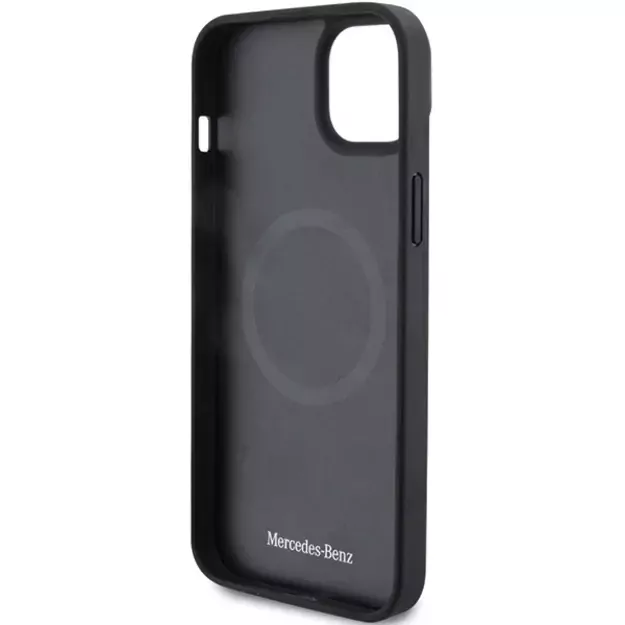 Mercedes Smooth Leather MagSafe case for iPhone 15 Plus - black 6
