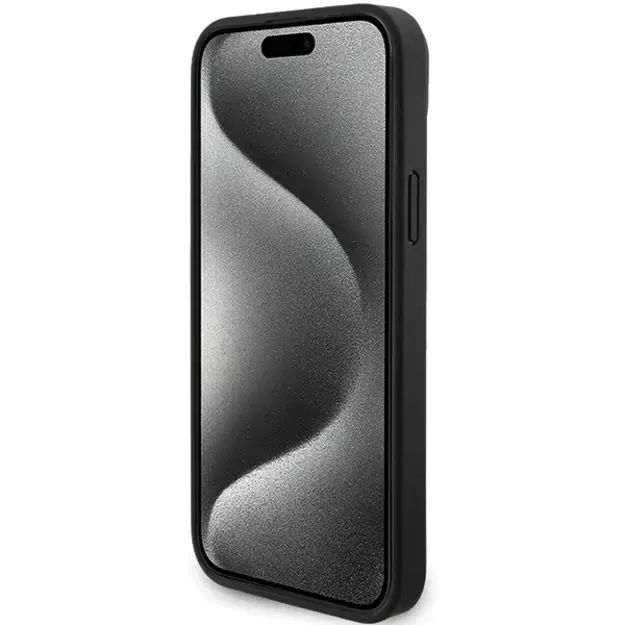 Mercedes Smooth Leather MagSafe case for iPhone 15 Plus - black 4