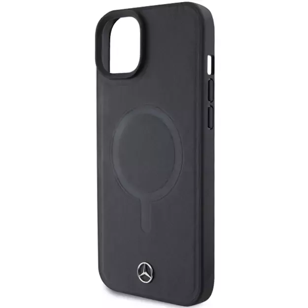 Mercedes Smooth Leather MagSafe case for iPhone 15 Plus - black 5