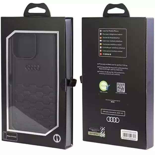 Audi GT Synthetic Leather case for iPhone 15 Pro Max - black 6