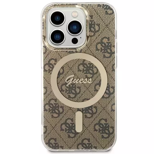 Guess IML 4G MagSafe case for iPhone 15 Pro - brown 1