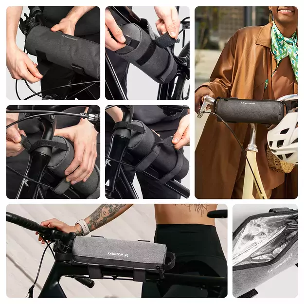 Wozinsky WBB37GRB bicycle bag with thermal insulation - gray 6