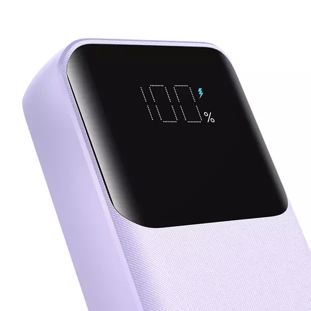 Joyroom JR-PBC07 20000mAh 30W mini power bank with USB-C and Lightning cables - purple 2