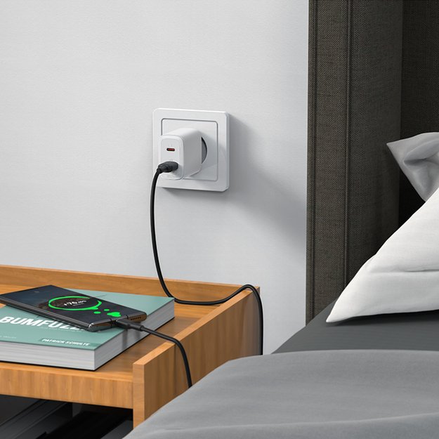 Acefast wall charger USB Type C / USB 20W, PPS, PD, QC 3.0, AFC, FCP white (A25 white) 5