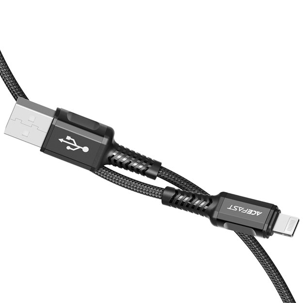 Acefast cable MFI USB - Lightning 1.2m, 2.4A black (C1-02 black) 14