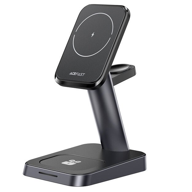 Acefast Qi Wireless Charger 15W for iPhone (with MagSafe), Apple Watch and Apple AirPods Stand Holder Magnetic Holder Black (E3 black) 17