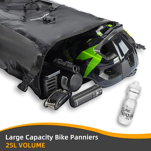 Rockbros 30140022001 waterproof bicycle bag for trunk - black 3