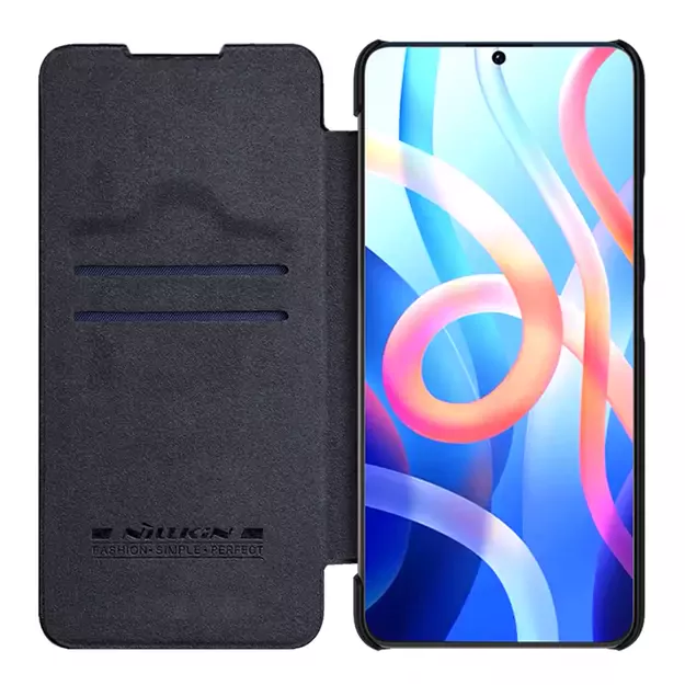 Nillkin Qin Case Flip Case for Xiaomi Redmi Note 11T 5G / 11S 5G / 11 5G (China) / Poco M4 Pro 5G - Black 17