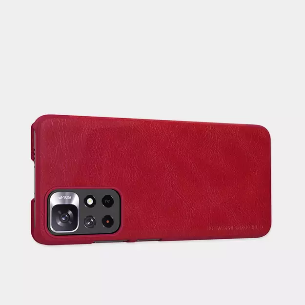 Nillkin Qin Case Flip Case for Xiaomi Redmi Note 11T 5G / 11S 5G / 11 5G (China) / Poco M4 Pro 5G - Black 19