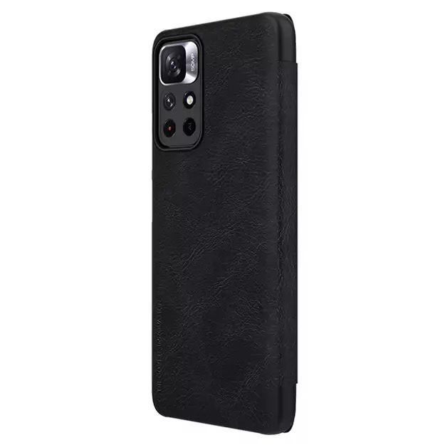 Nillkin Qin Case Flip Case for Xiaomi Redmi Note 11T 5G / 11S 5G / 11 5G (China) / Poco M4 Pro 5G - Black 11