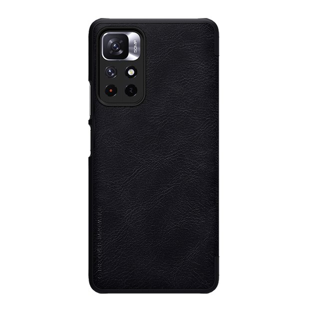 Nillkin Qin Case Flip Case for Xiaomi Redmi Note 11T 5G / 11S 5G / 11 5G (China) / Poco M4 Pro 5G - Black 1