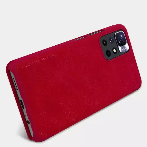 Nillkin Qin Case Flip Case for Xiaomi Redmi Note 11T 5G / 11S 5G / 11 5G (China) / Poco M4 Pro 5G - Black 36