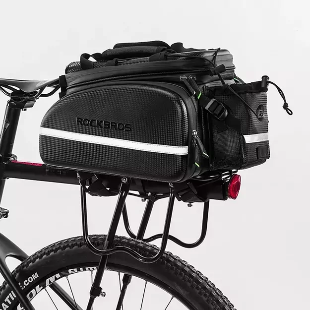 Rockbros A6-6 bicycle bag for trunk, 35 l, with fold-out pockets - black 11
