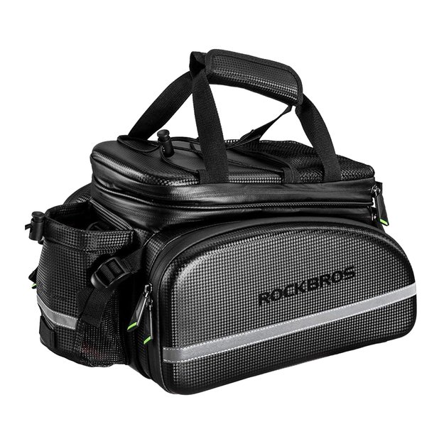 Rockbros A6-6 bicycle bag for trunk, 35 l, with fold-out pockets - black 1
