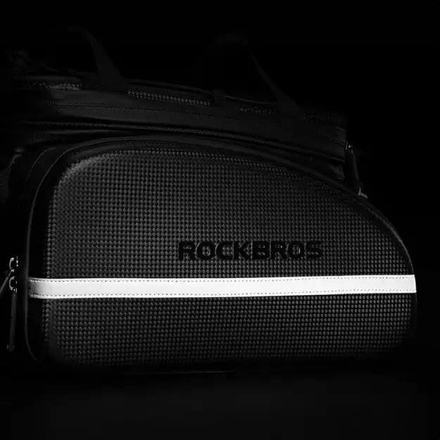 Rockbros A6-6 bicycle bag for trunk, 35 l, with fold-out pockets - black 10