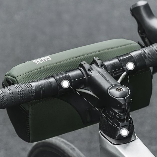 Rockbros 30110054001 bicycle handlebar bag 2.2 l - green 2