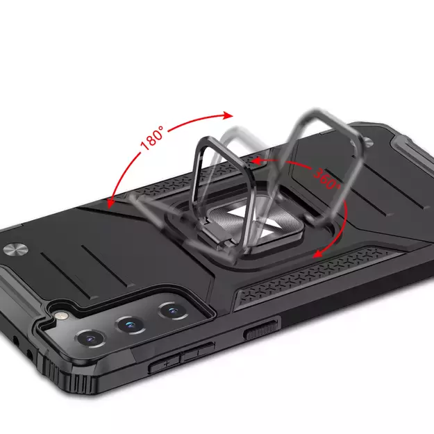 Wozinsky Ring Armor Tough Hybrid Case Cover + Magnetic Mount for Samsung Galaxy S22 + (S22 Plus) Black 4