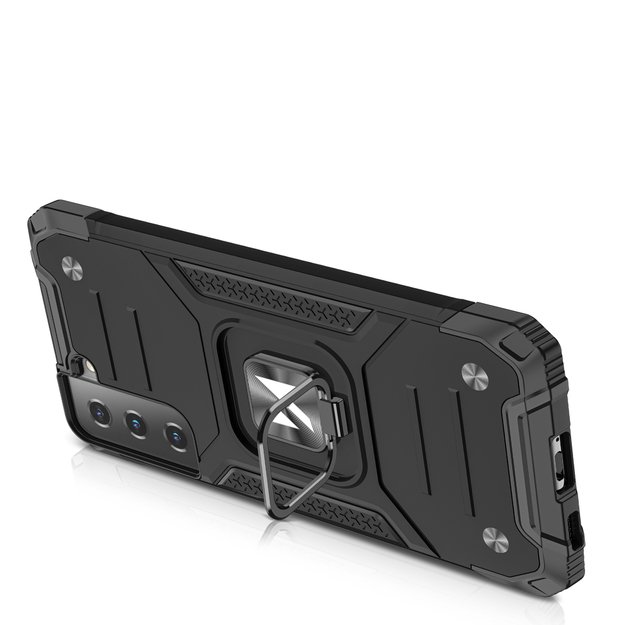 Wozinsky Ring Armor Tough Hybrid Case Cover + Magnetic Mount for Samsung Galaxy S22 + (S22 Plus) Black 9