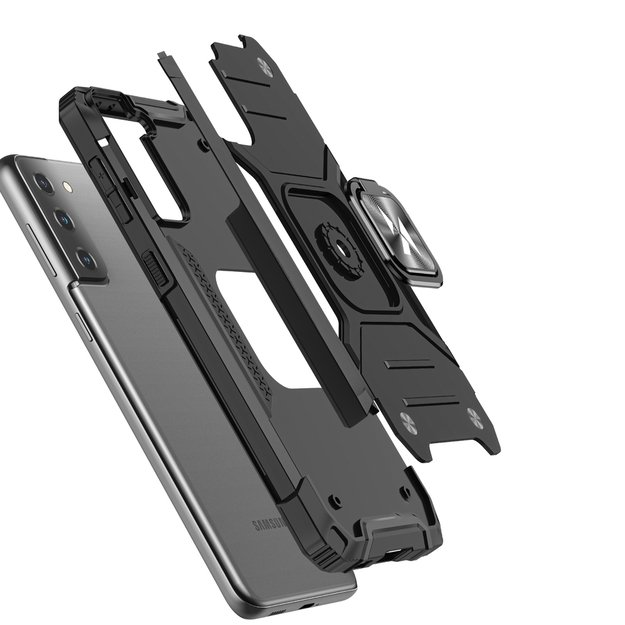 Wozinsky Ring Armor Tough Hybrid Case Cover + Magnetic Mount for Samsung Galaxy S22 + (S22 Plus) Black 8